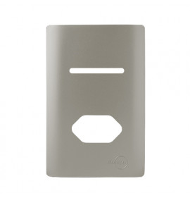 Placa p/ 1 Interruptor + tomada 4x2 - Novara Aço